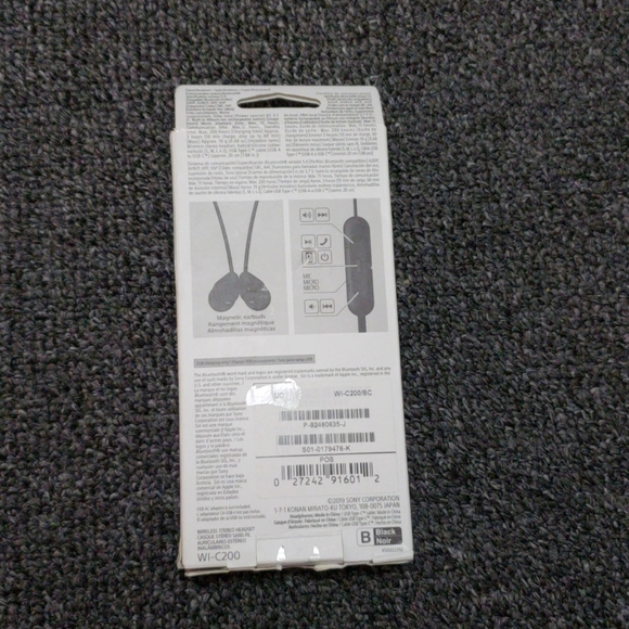 Sony WI-C200 Wireless Headphones - Black - Picture 2 of 3